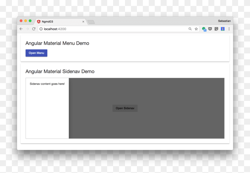 If You Now Click On Button Open Sidenav The Sidenav Angular 6