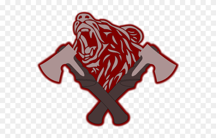 Big Bear Axe Throwing Illustration, HD Png Download 583x535