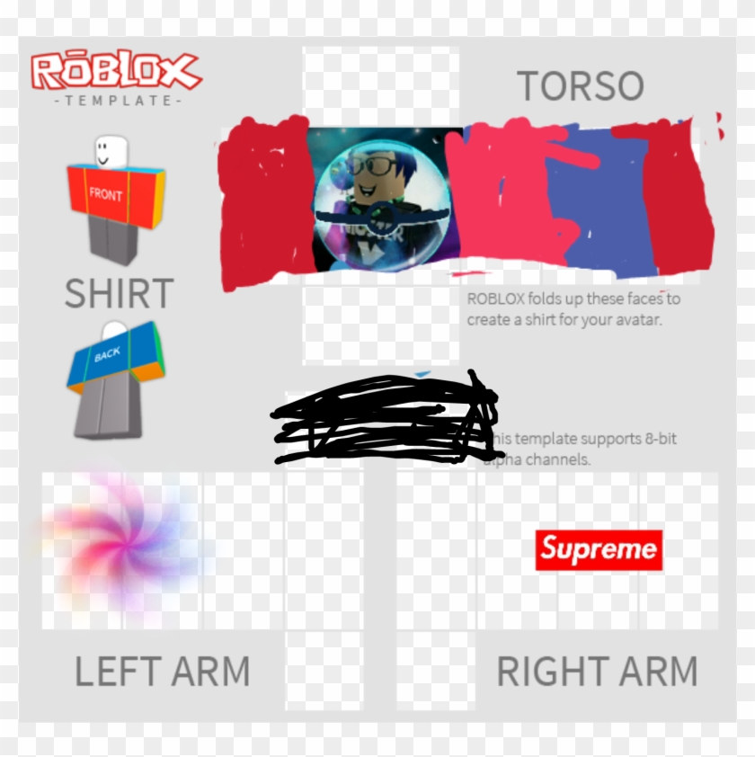 Supreme Roblox Shirt Template, HD Png Download - 1755x1755 (#366591) -  PinPng