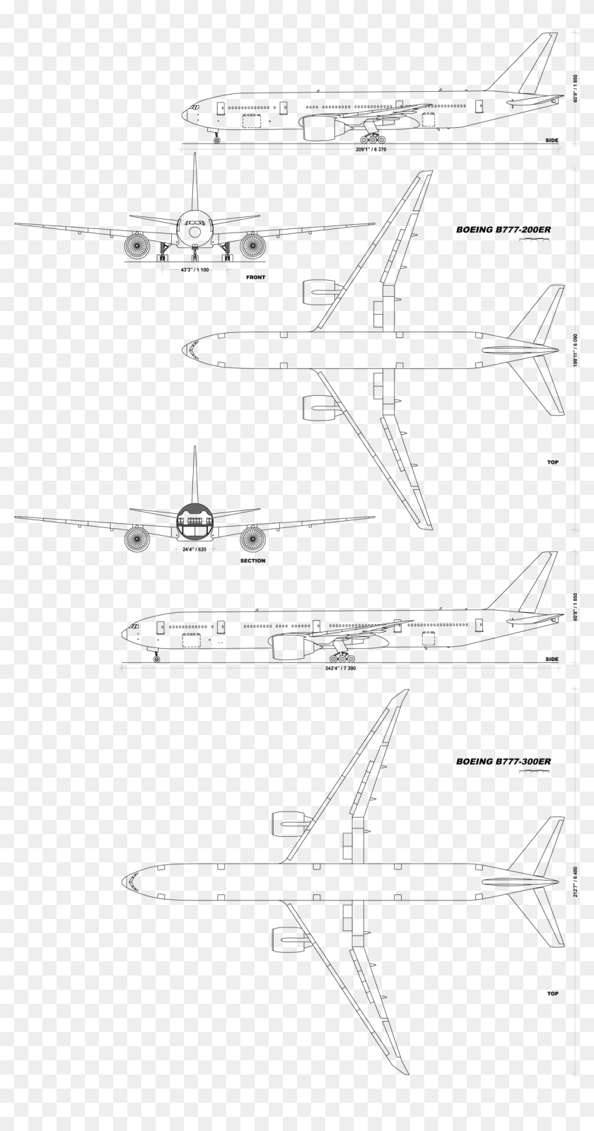 Boeing 777 300er Schematic Drawing Hd