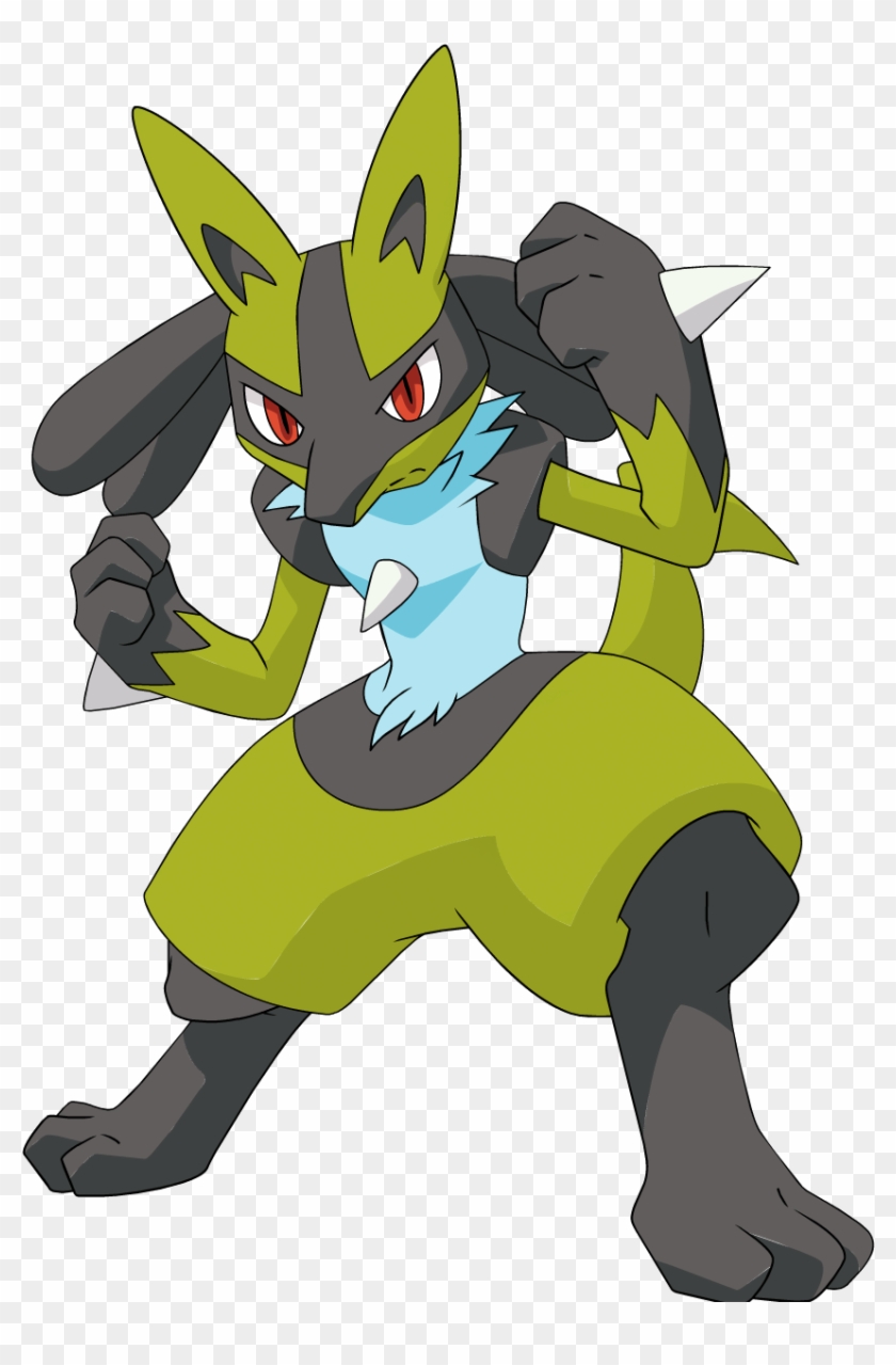 Shiny Mega Lucario Png - Fire Lucario, Transparent Png - 865x1252