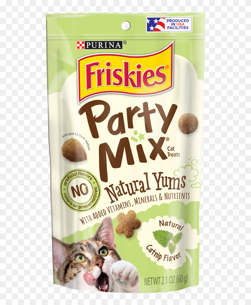 Friskies Natural Yums Catnip Party Mix Cat Trips Domestic Short
