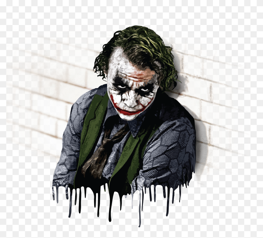 Joker2 - Joker Heath Ledger Cover, HD Png Download - 1600x1376 ...