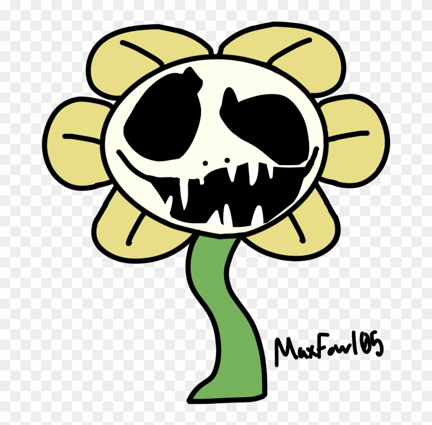 Spoilers Drew Flowey Making That One Scary Face Hd Png Download