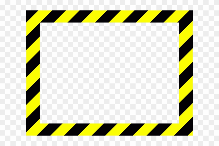 Caution Tape Border Black And Yellow Stripes Border Hd Png