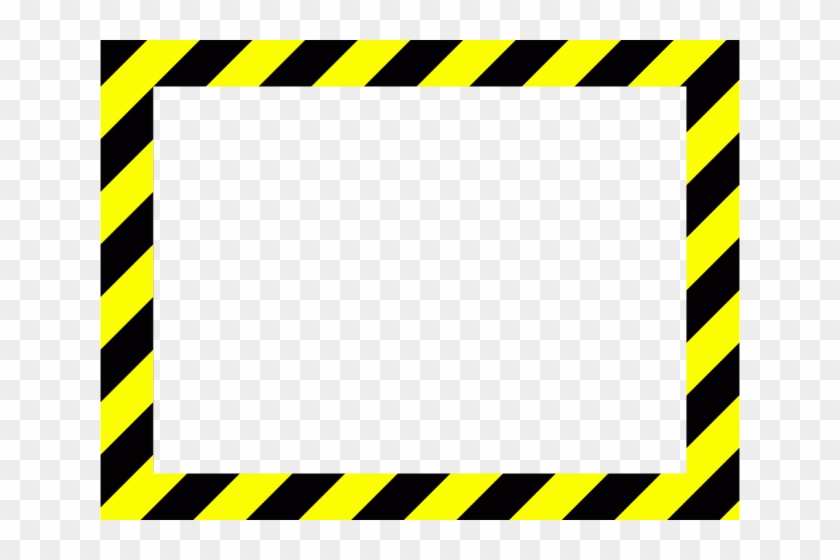 Caution Tape Border Black And Yellow Stripes Border Hd Png
