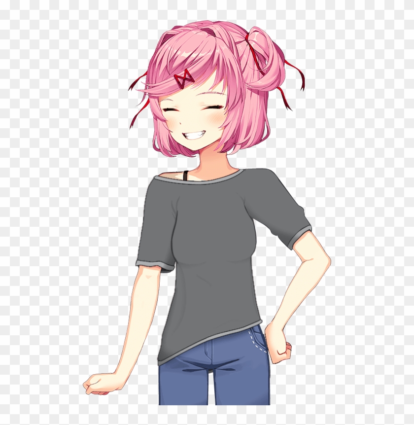 Oc Edited Mediachibi Monika Casual Outfit Sprites Png - Doki Doki  Literature Club Monika Cute, Transparent Png, free png download