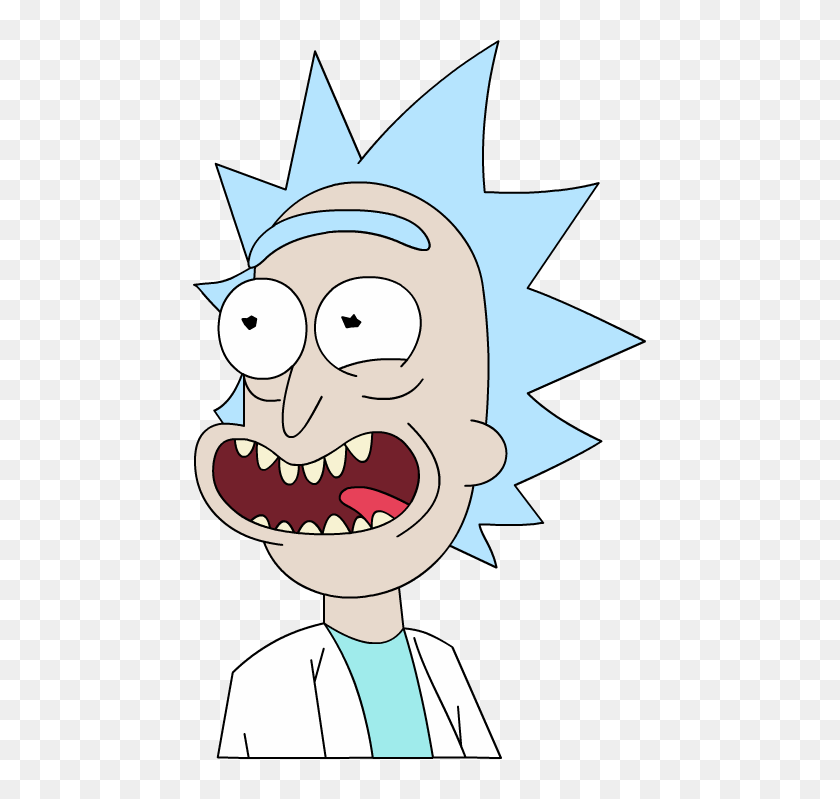 Rick And Morty Rick Face Png Banner Black And White Ricks Face From