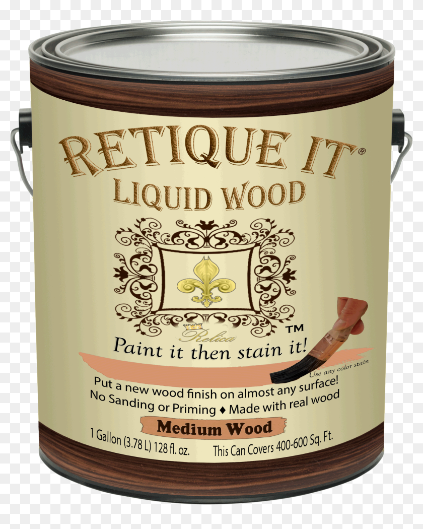 Retique It Liquid Wood Can Of Wood Paint, HD Png Download 1700x2150