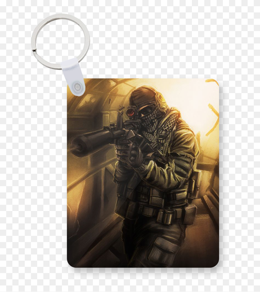 Call Of Duty Modern Warfare Printed Keychain Kc467 Bane, HD Png