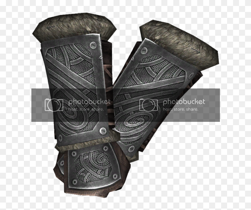 Real Steel Nordic Gauntlets Steel Gauntlets Skyrim, HD Png Download