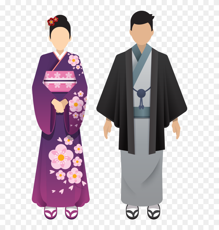 Japanese Person Png - Japanese Traditional Dress Png, Transparent Png ...