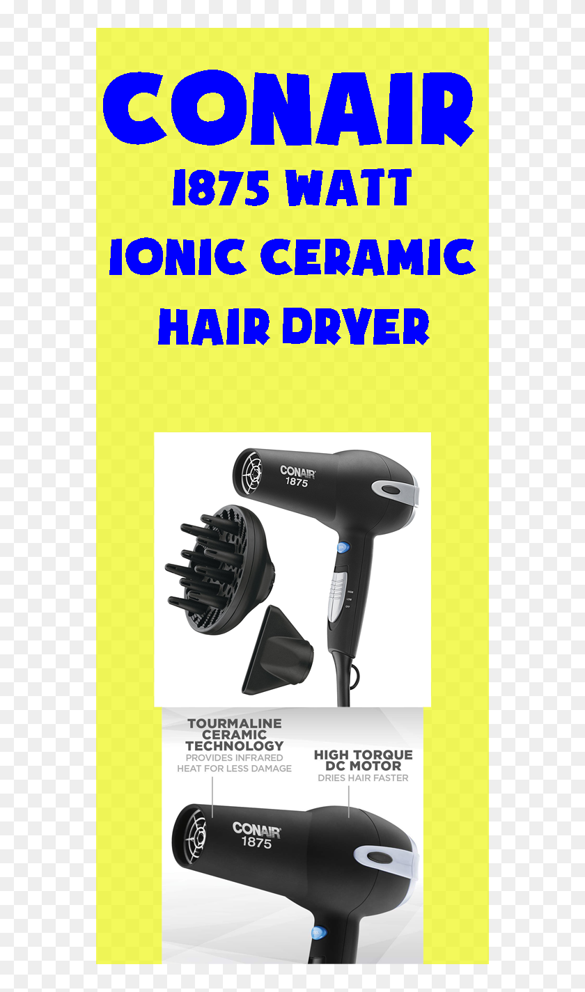 35 The Conair 1875 Watt Ionic Ceramic Hair Dryer Features - Hair Dryer ...