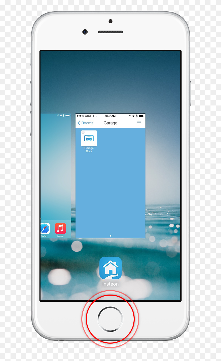 Double Tap Home Button Smartphone, HD Png Download 856x1500