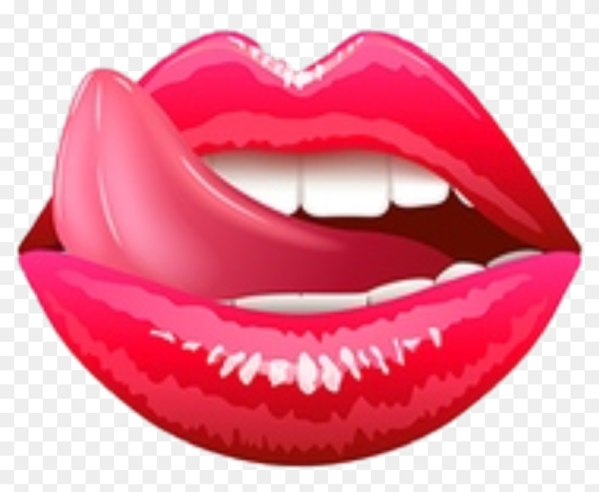 Lick Lips Sweet Pretty Red Love Drawing Sexy Tongue Out Emoji