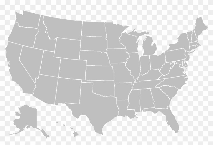 Usa Map Png - United States Grey Map, Transparent Png - 1475x939 ...