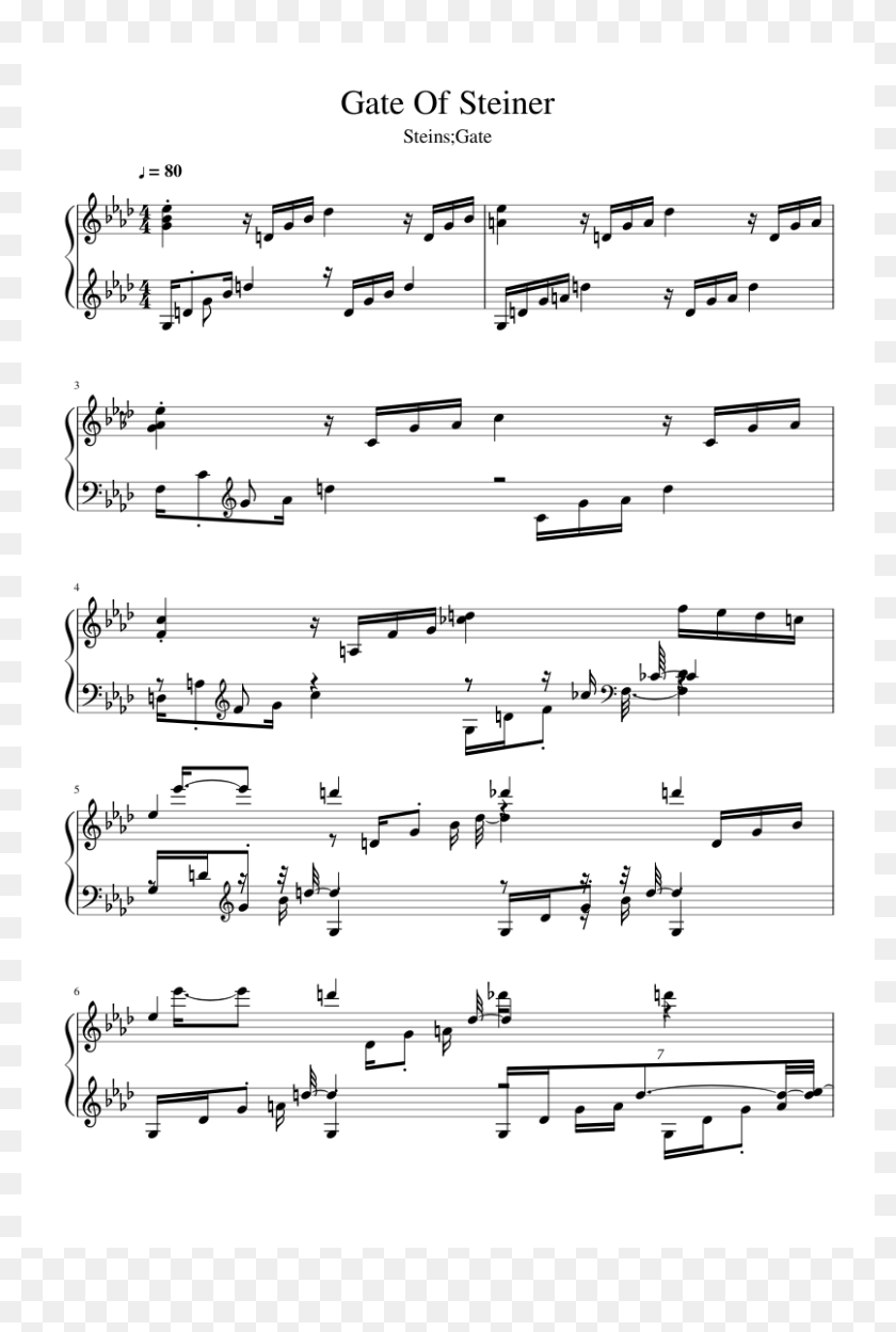 Gate Of Steiner Sheet Music 1 Of 8 Pages One Song Sheet Music Hd Png Download 7x1169 431 Pinpng
