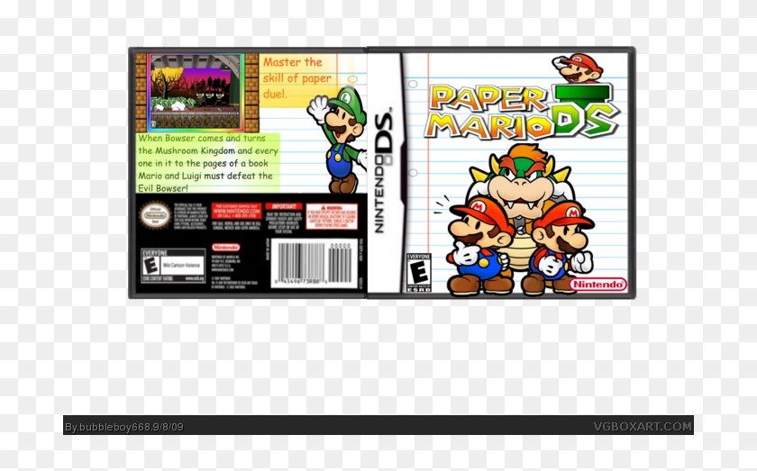 Paper Mario Ds Box Art Cover Paper Mario, HD Png Download 700x488