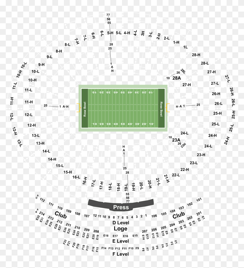 Rose Bowl Seating Chart View
