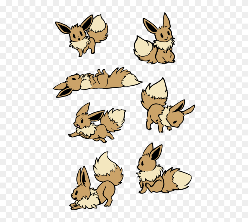 Doodled Some Eevees During Pokemon Go Community Day Cartoon Hd Png Download 485x674 Pinpng