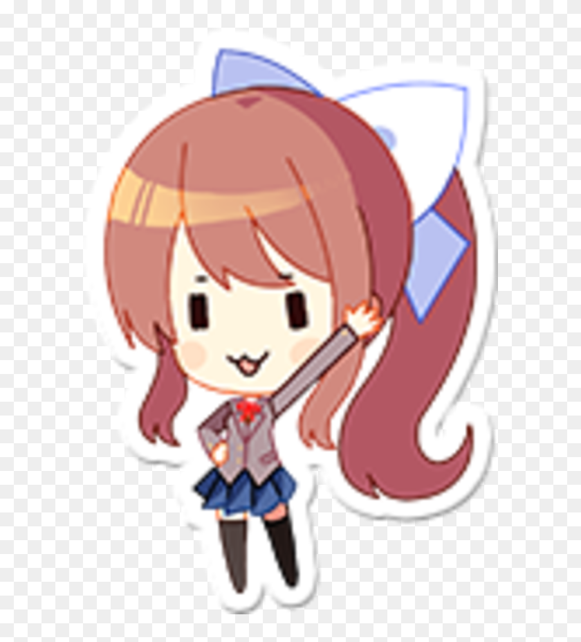 Doki Doki Literature Club - Doki Doki Literature Club Monika Chibi, HD ...