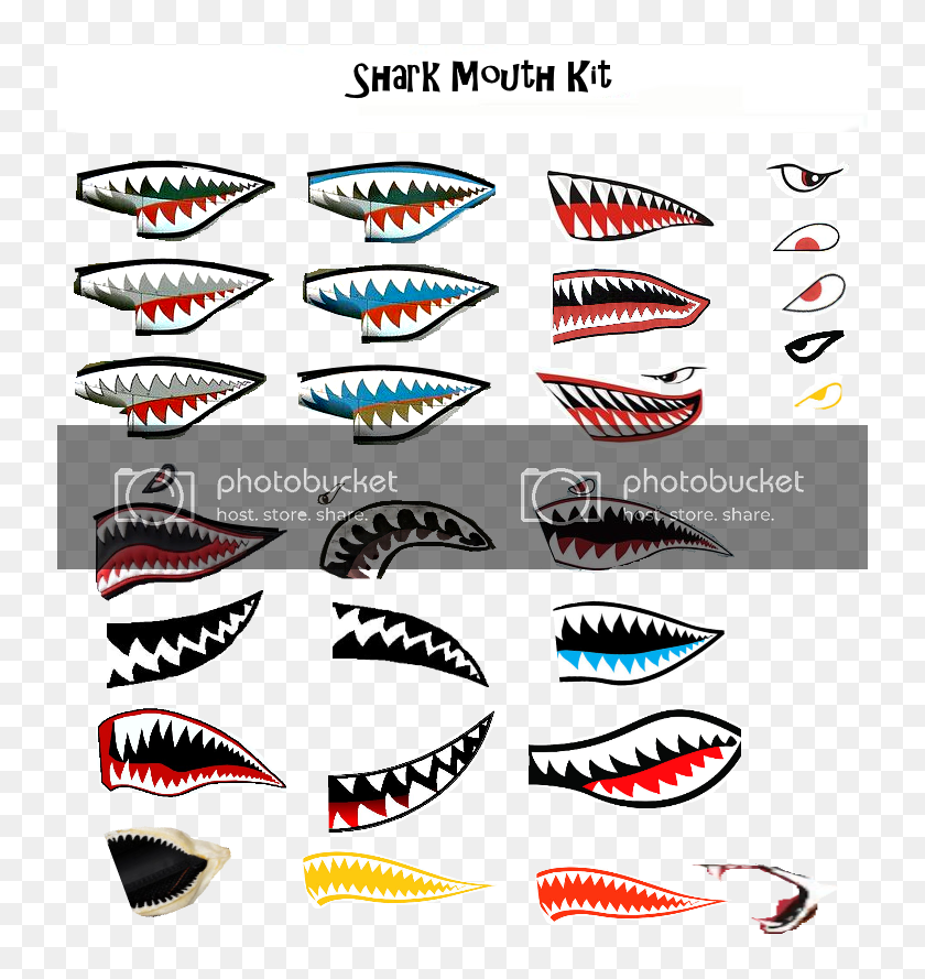 Shark Mouth Kit - Shark Smile Paint Job, HD Png Download - 736x821 ...