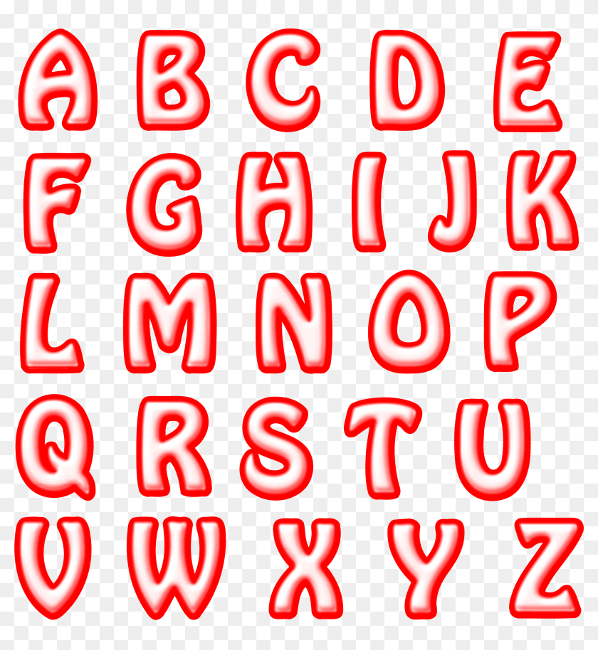 Red Alphabet Letters Vector Clipart Image - Clip Art, HD Png Download