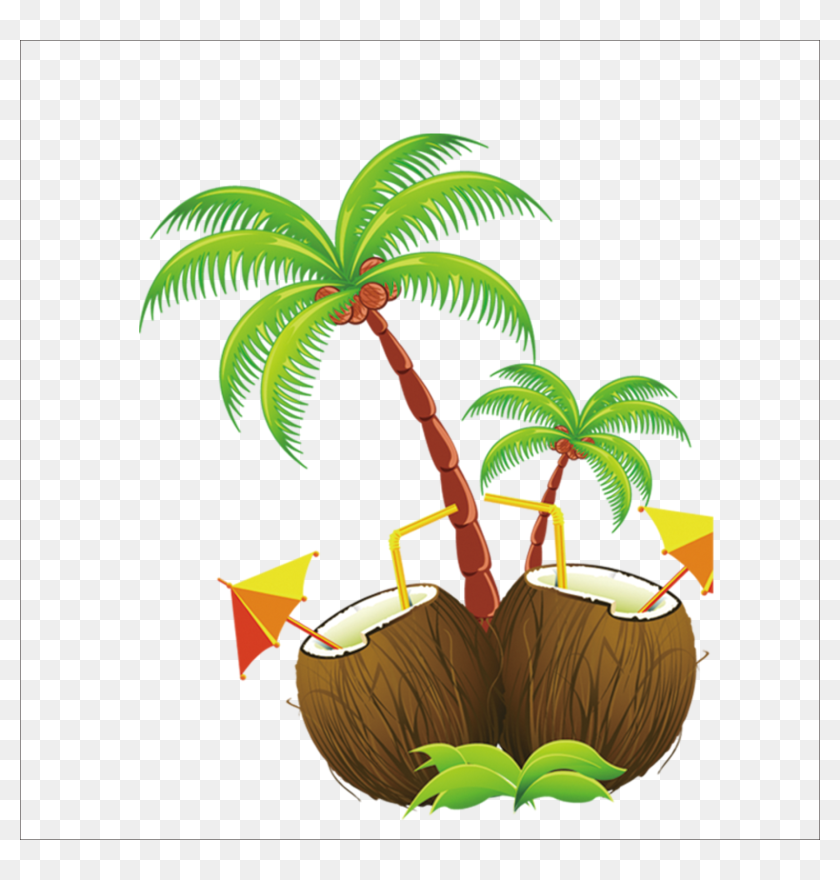 Hawaii Island Clip Art - Coconut Tree Logo Png, Transparent Png ...