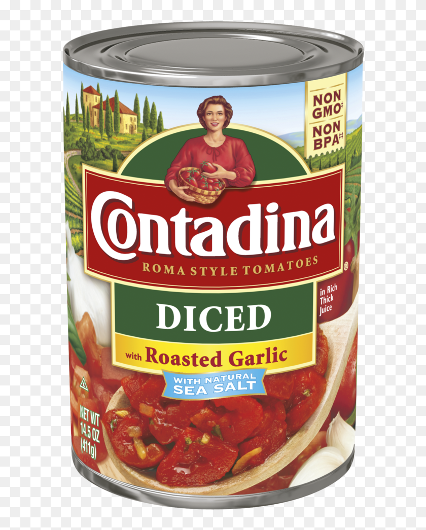 Diced Tomatoes With Roasted Garlic Contadina Sweet And Sour Sauce, HD