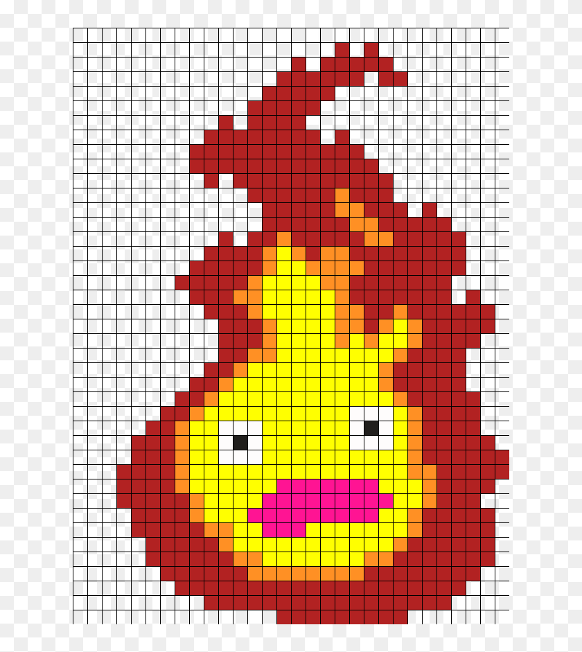 Calcifer Perler Bead Pattern - Central City Brewing Co Ltd, HD Png ...