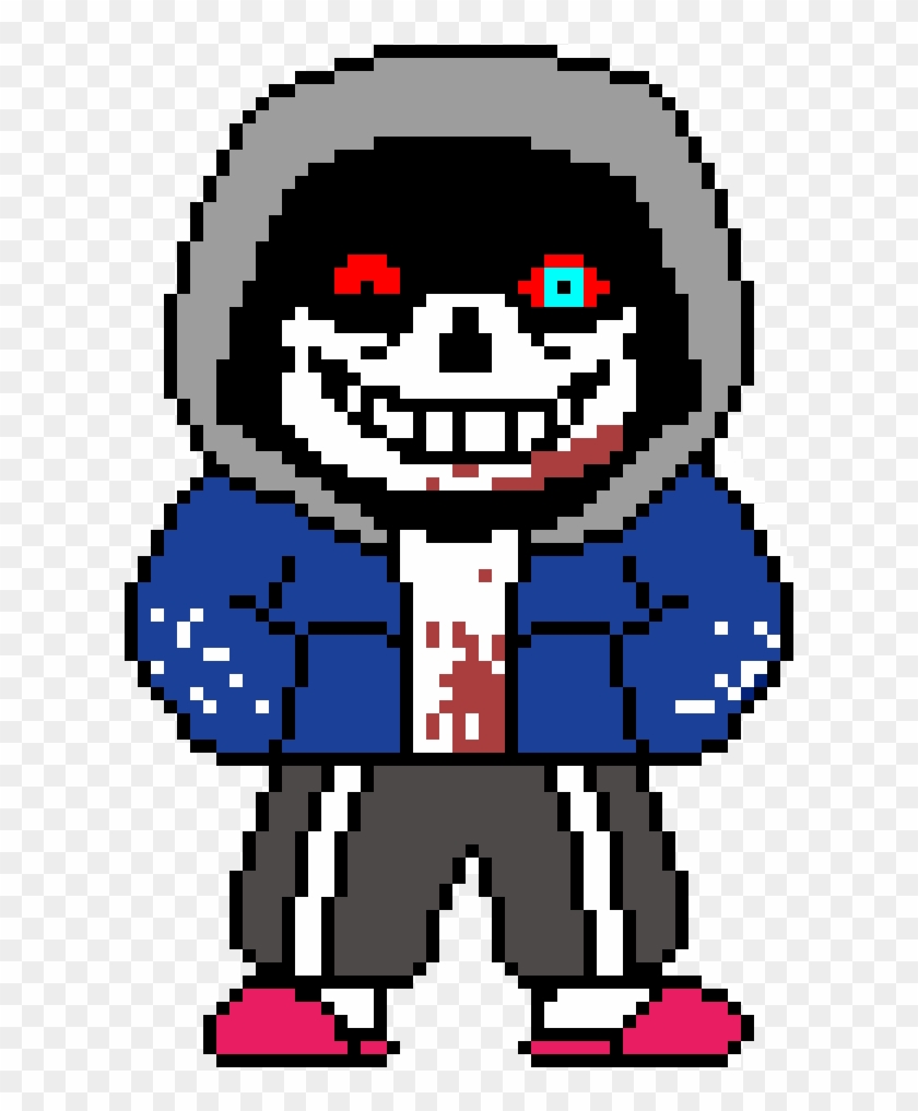 Dust sans colored battle sprite pixel art