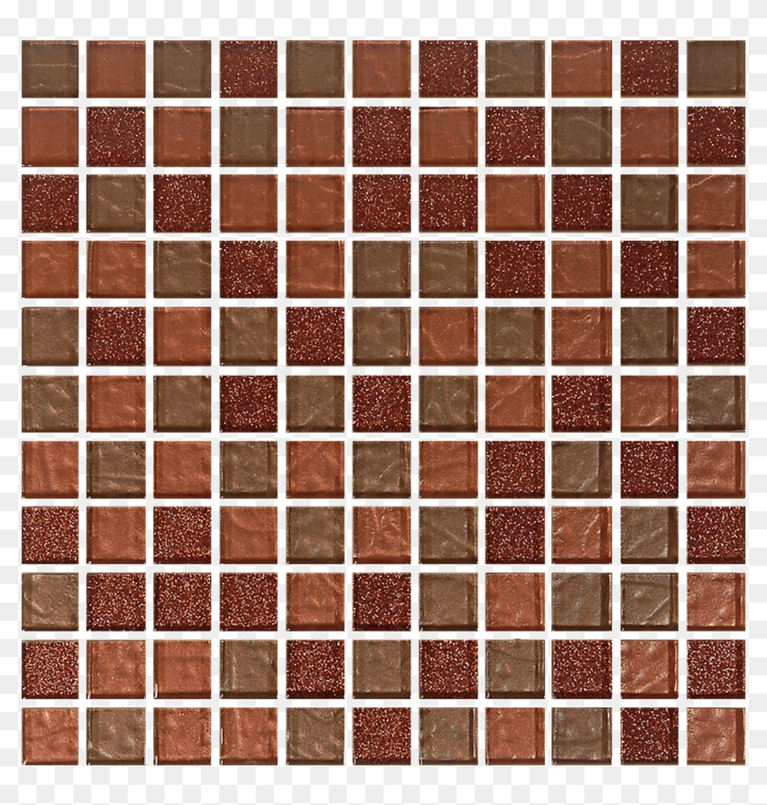 Nutmeg 1" Brown Mosaic White Grout, HD Png Download 799x800
