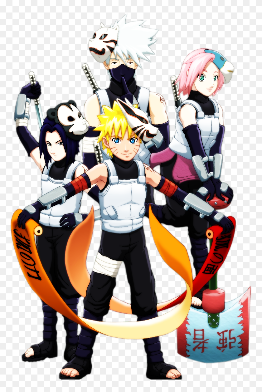 Kakashi Sasuke Sakura Naruto, HD Png Download , Transparent Png Image -  PNGitem