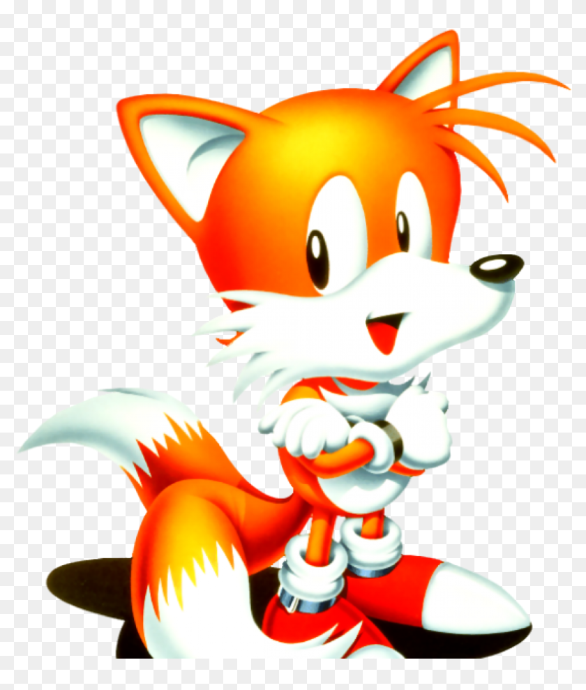 Imagem colorida super simples de Miles Tails Prower do Sonic grátis para  baixar