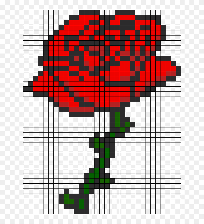 Rose Perler Bead Pattern / Bead Sprite - Pixel Art Tortugas Ninja, HD Png D...