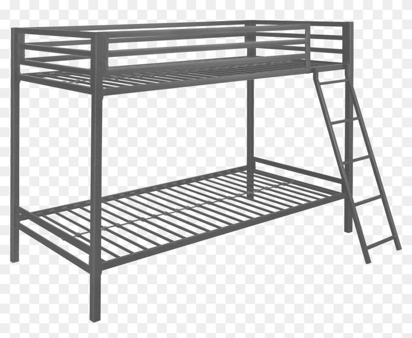 Twin Metal Bunk Bed Hd Png, Mainstays Premium Metal Twin Over Twin Bunk Bed