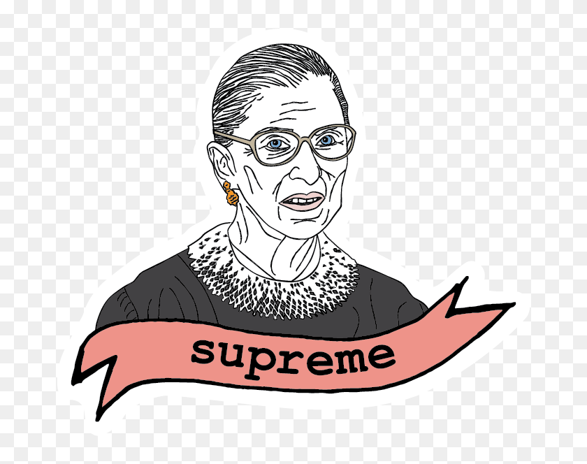 Find hd Ruth Bader Ginsburg 'supreme' Sticker - Ruth Bader Ginsburg...