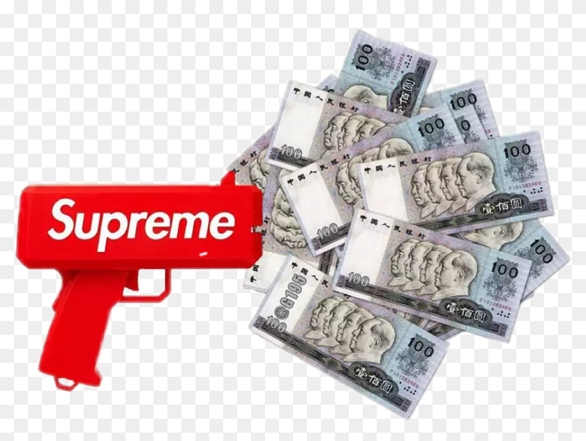 Supreme 中国有嘻哈 Sticker By Cengsman Supreme Money Gun Price Hd Png Download 862x608 5262668 Pinpng - supreme money shirt roblox