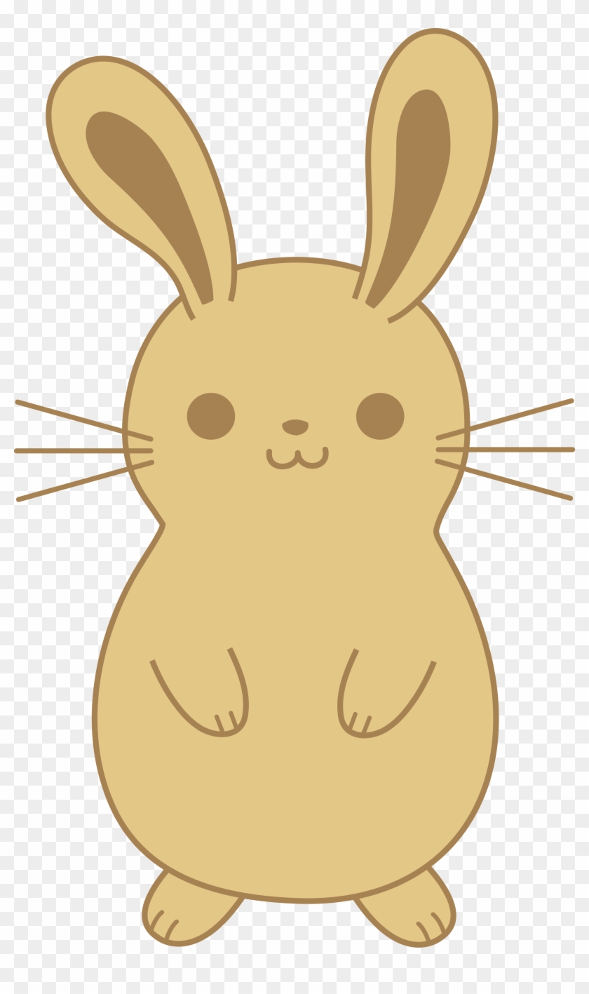 Cute Brown Bunny Rabbit Free Clip Art - Simple Cute Bunny Drawing, HD ...
