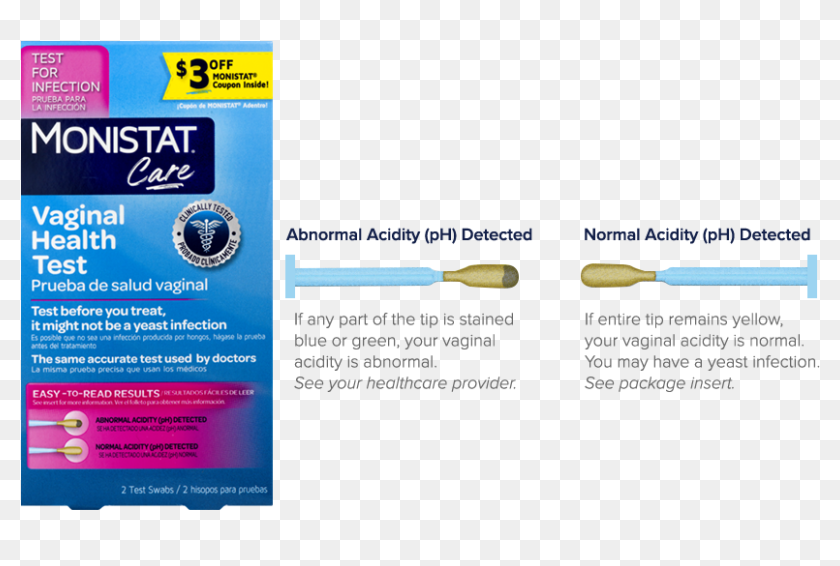 Monistat® Care™ Vaginal Health Test Yeast Infection Test, HD Png