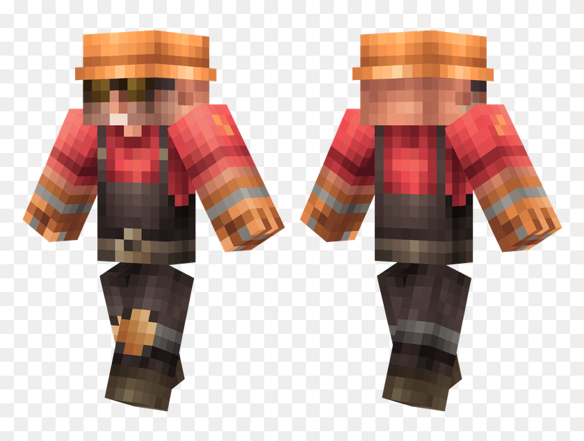 Tf2 Engineer - Minecraft Pulp Fiction Skin, HD Png Download.
