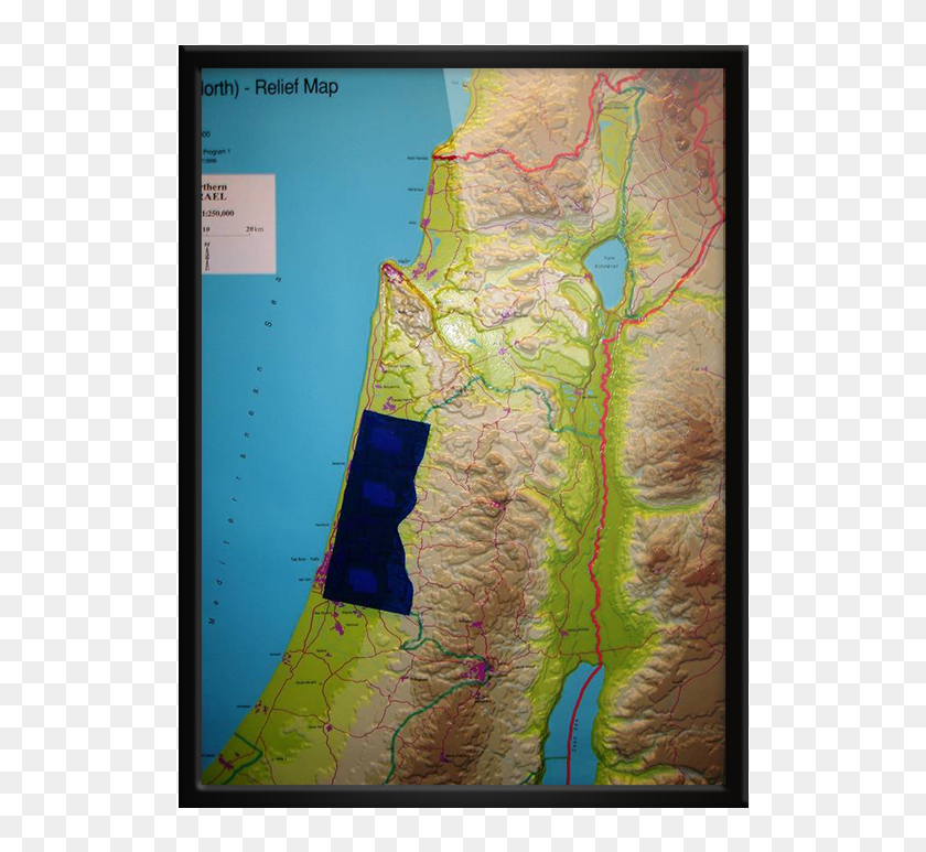 “3d Topographic Map Of Israel” - Topographical Map Of Israel, HD Png