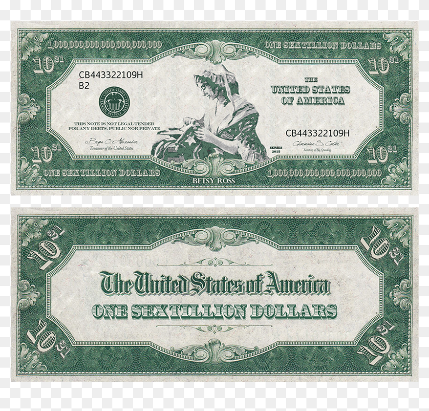 Game Money Full Sheet Sextillion Dollar Bill, HD Png Download 900x781 (5450315) PinPng