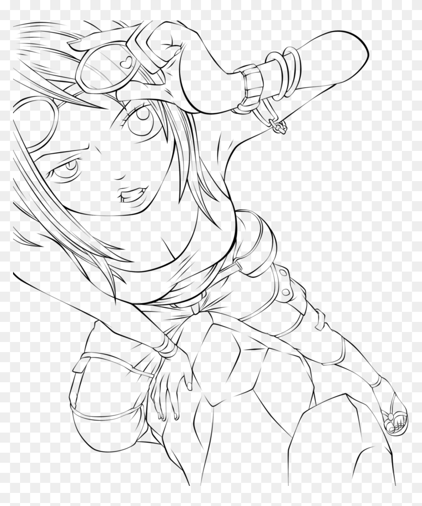 Fairy Tail Coloring Pages Anime Lucy   Line Art, HD Png Download ...