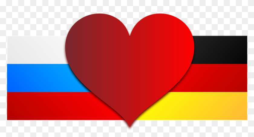 Russia Germany Flag Love Heart Tricolor - Россия И Германия Любовь, HD ...
