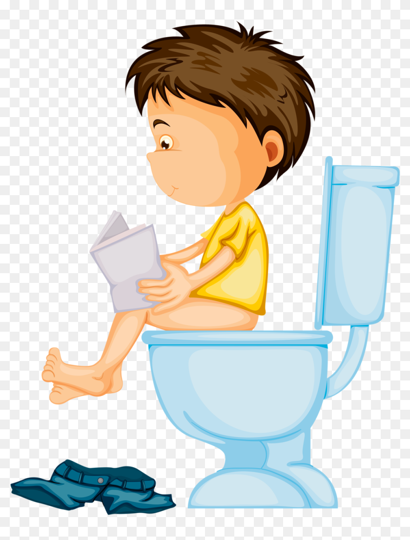 Clipart Kid Bathroom Potty Time Clip Art Hd Png Download 1012x1280