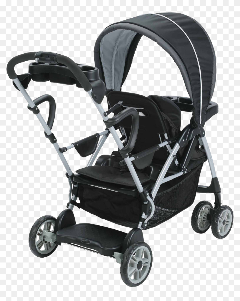 double stroller with stand