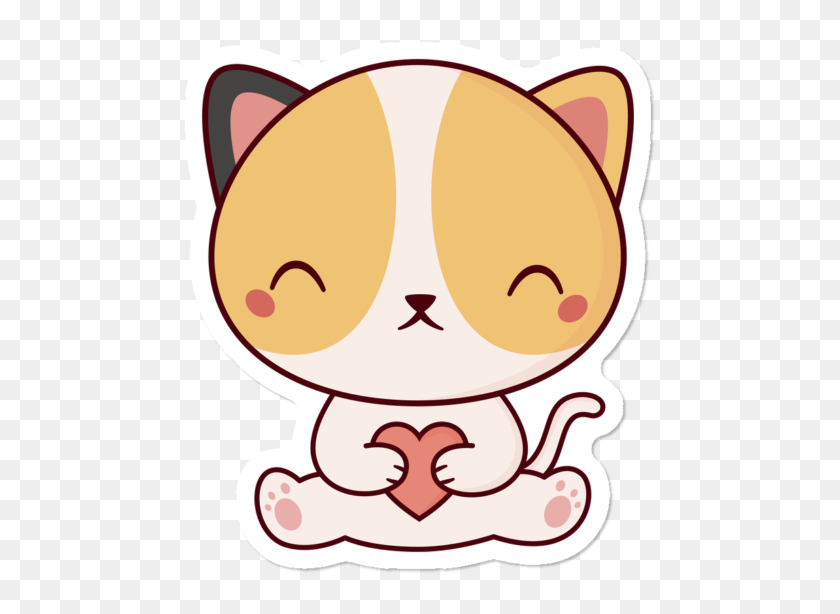 Kawaii Cute Cat Kitten - Cute Kitten Kawaii, HD Png Download - 650x650