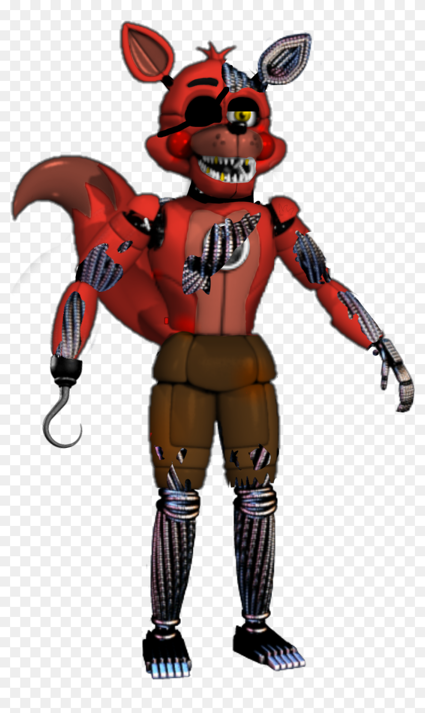 Withered Foxy Full Body PNG