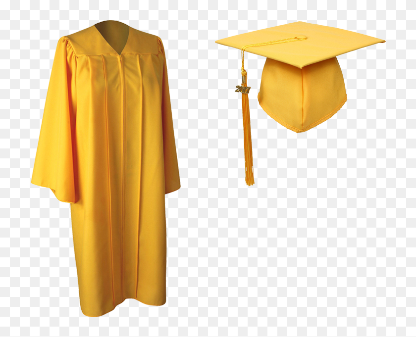 Graduation Gowns - Yellow Academic Dress, HD Png Download - 800x800 ...